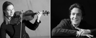 Florian Gabele und Flurina Sarott spielen klassische Musik im Bogn Engiadina